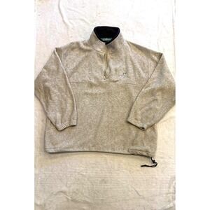 Vintage Big Dogs Fleece Pullover Quarter Zip Gray Embroidered 90s Mens 2X